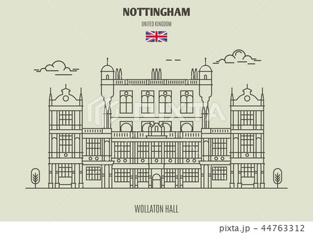 Wollation Hall in Nottingham, UK. Landmark icon 44763312