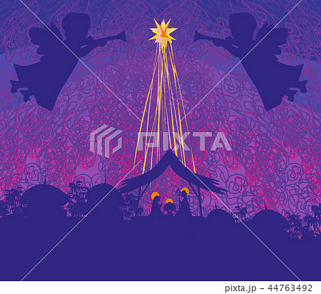 Christmas religious nativity scene 44763492