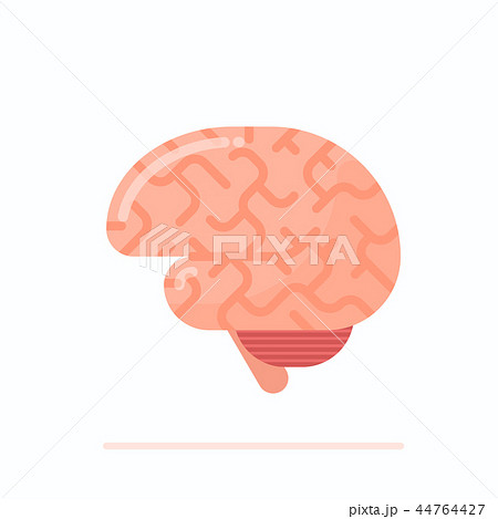 Flat design illustration of human brain Flat design illustration of human brain 44764427