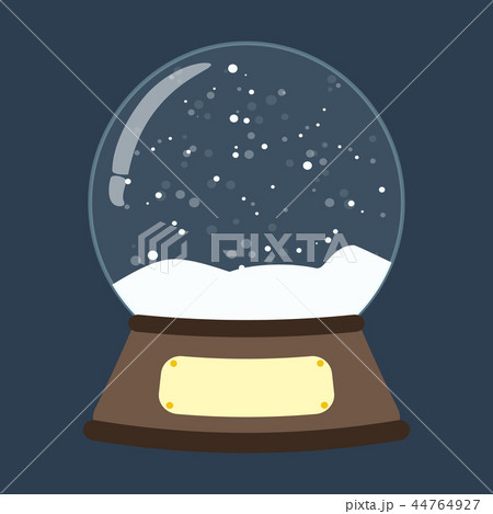 Empty christmas snow globe vector illustration 44764927
