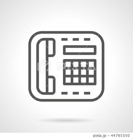 Reception desk telephone simple line vector icon Reception desk telephone simple line vector icon 44765350