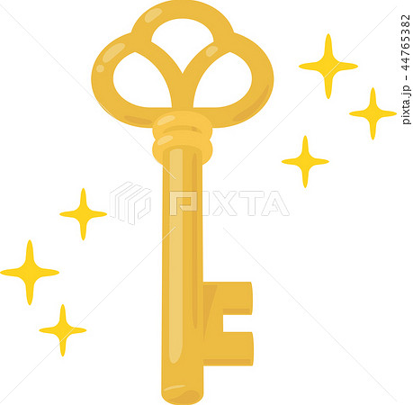 輝くアンティークの鍵のイラスト素材 44765382 Pixta