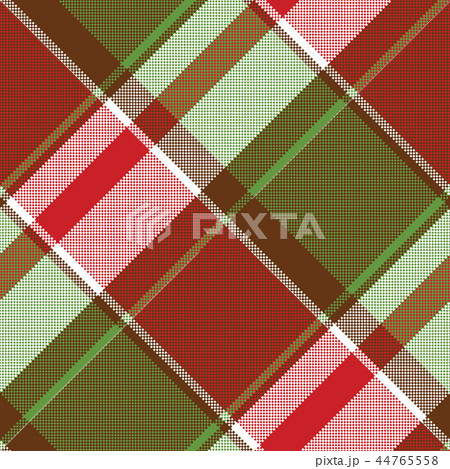 Red green abstract plaid seamless pixel pattern Red green abstract plaid seamless pixel pattern 44765558