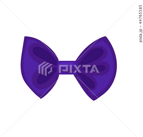 Cute bright purple bow. Elegant butterfly tie. Decorative flat vector element for promo poster 44765585
