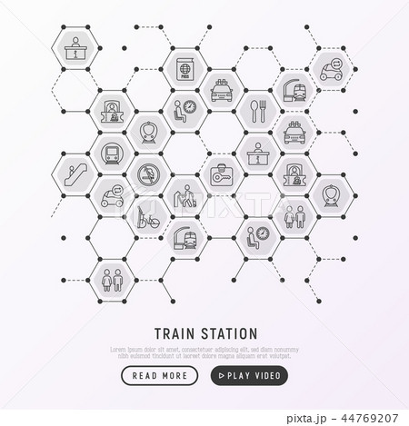Train station concept in honeycombs 44769207