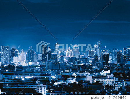 Aerial view of Chong Nonsi, Sathorn, Bangkok Downtown. Financial Aerial view of Chong Nonsi, Sathorn, Bangkok Downtown. Financial 44769642