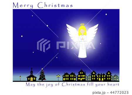 クリスマスカード　天使の祈り 44772023