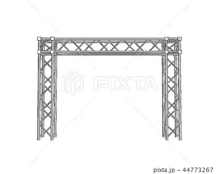 Truss construction. Isolated on white background.  44773267