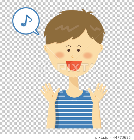 男性上半身 ラッキーのイラスト素材