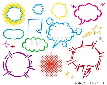 コミック・吹き出し 手描き風 コミック・吹き出し 手描き風 44774361