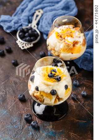 Healthy layered dessert trifle 44775802