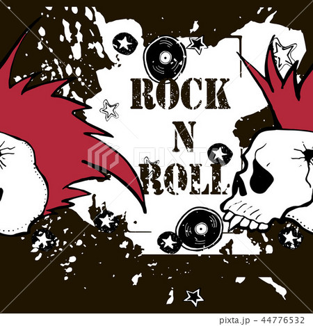 Grunge Texture Background Text Rock N Roll のイラスト素材