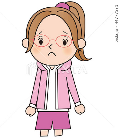 少女c 困るのイラスト素材