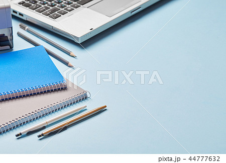 School supplies on the left side of the background School supplies on the left side of the background 44777632