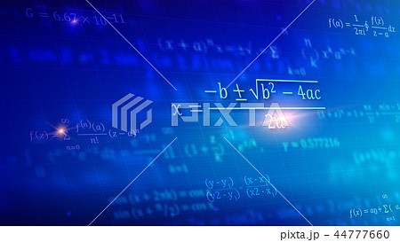 Mathematical formulas floating in perspective Mathematical formulas floating in perspective 44777660
