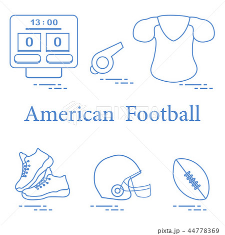 Equipment for american football, rugby Equipment for american football, rugby 44778369