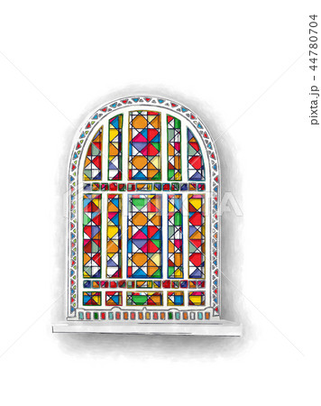 Watercolor stained glass window 44780704