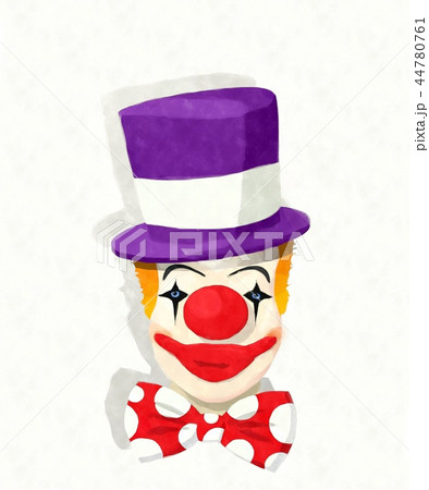 Watercolor clown 44780761
