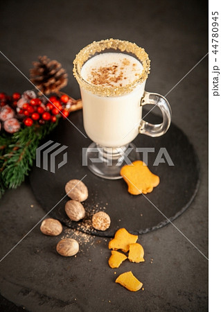 Traditional eggnog for Christmas 44780945