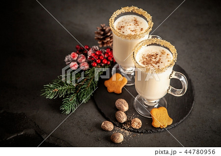 Traditional eggnog for Christmas 44780956