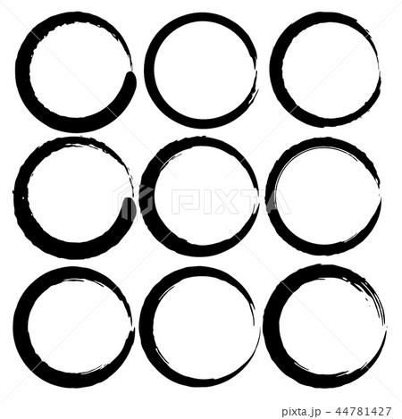 Set of grunge circles, Grunge round shapes. 44781427