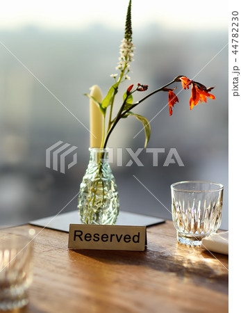 Reserved table in a cafe   44782230