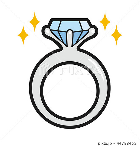 指輪のイラスト ダイヤモンドが輝く結婚指輪のイラスト のイラスト