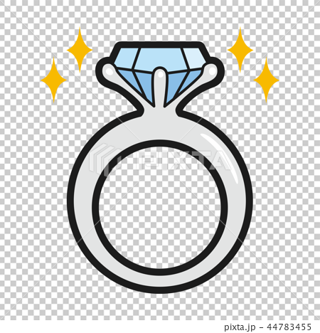 指輪のイラスト。ダイヤモンドが輝く結婚指輪のイラスト。のイラスト素材 [44783455] - PIXTA
