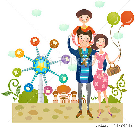 イラスト 家族 ファミリー 44784445