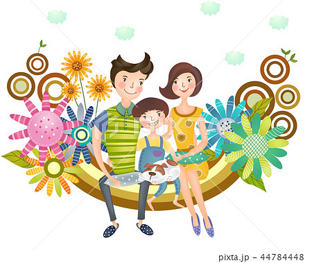 イラスト 家族 ファミリー 44784448