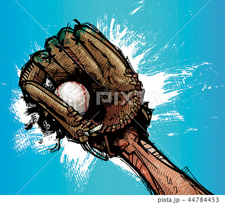 野球 キャッチャー グローブのイラスト素材