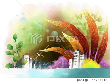 イラスト 背景 水彩画 44784718