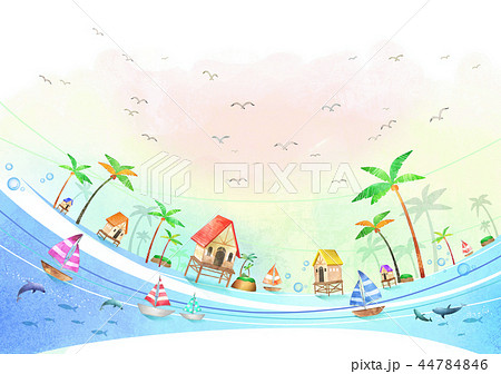 水彩画 風景 自然 44784846