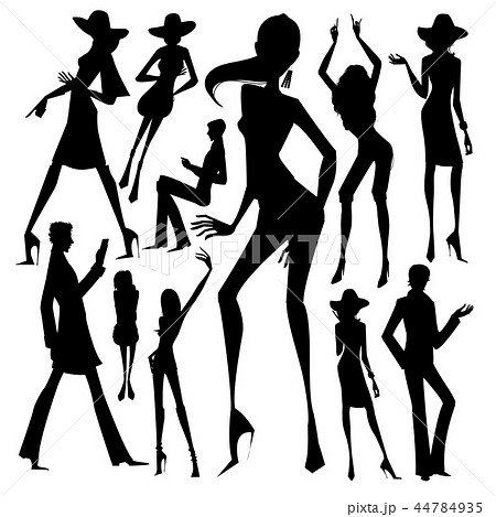 シルエット アイコン 女性のイラスト素材