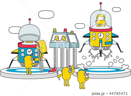 イラスト ロケット 管制塔 44785471