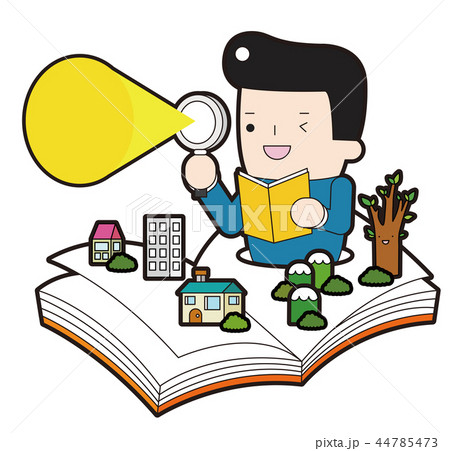 イラスト 拡大鏡 老眼鏡 44785473