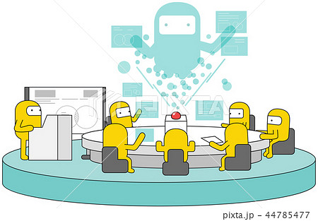 キャラクター イラスト 会議 44785477