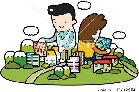 イラスト 雲 植物 44785482