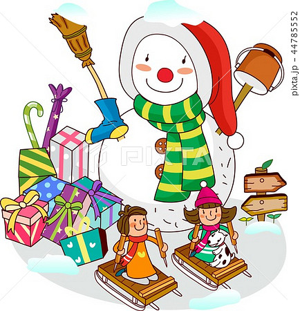 クリスマス 雪だるま ギフト 44785552
