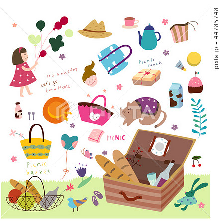 小物 イラスト 少女のイラスト素材