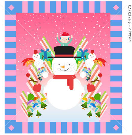 小物 クリスマス 雪だるま 44785775