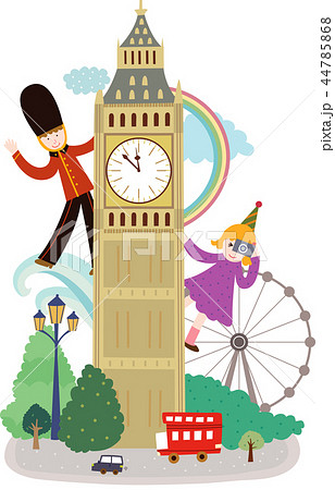 旅行 ロンドン 観光のイラスト素材