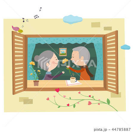 祖父 おばあちゃん 植木鉢 44785887