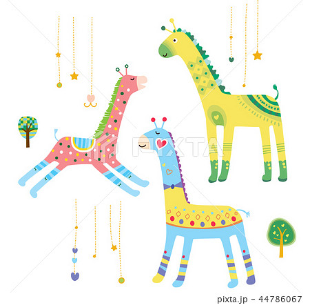 愛 木 キリンのイラスト素材