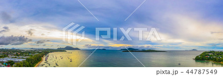 panorama sunrise above Rawai gulf panorama sunrise above Rawai gulf 44787549