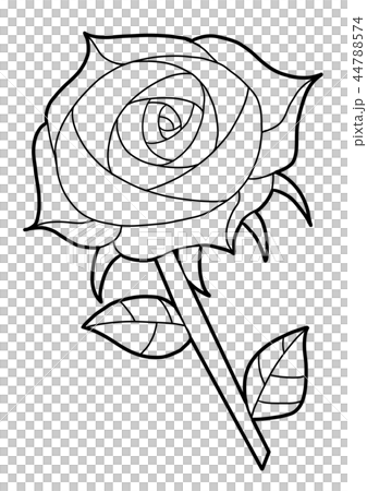 Rose coloring book - Stock Illustration [44788574] - PIXTA