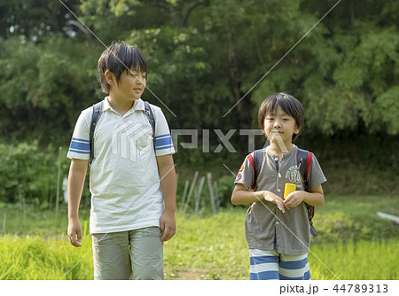 通学途中の小学生 44789313