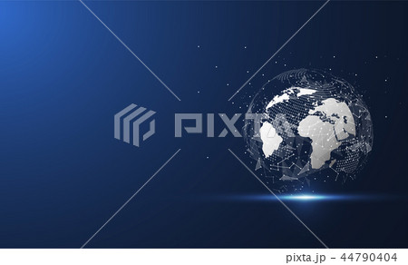 Global network connection. World map point Global network connection. World map point 44790404