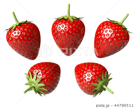 イチゴCG 苺 ストロベリー いちご Strawberryのイラスト素材 [44790511 