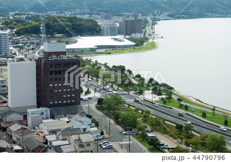 高層ビルから宍道湖湖畔の眺め 高層ビルから宍道湖湖畔の眺め 44790796